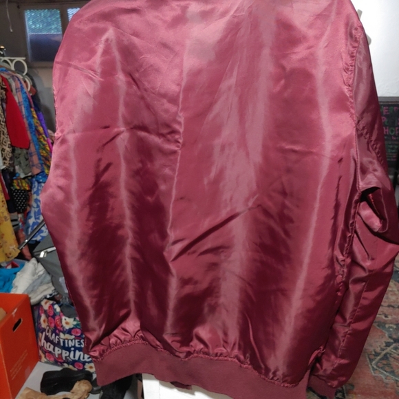 Phat Farm Burgundy Bomber Jacket - Picture 2 of 3